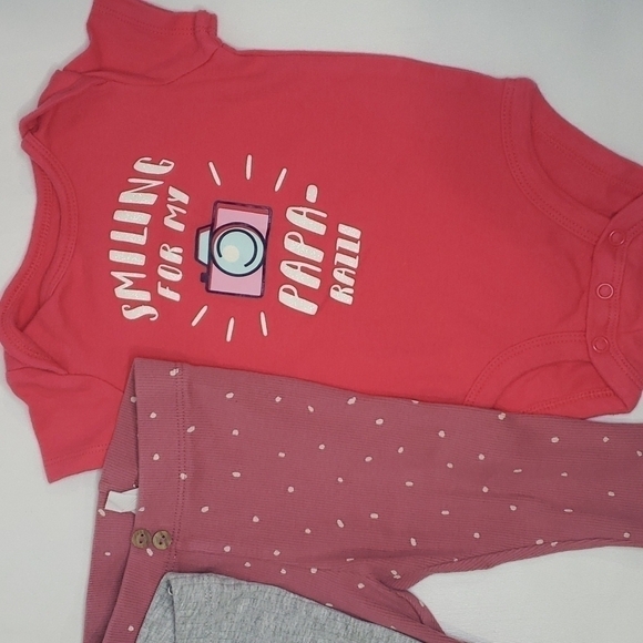 5/$30 H&M Cotton Leggings Polka Dot + PAPArazzi Bodysuit Dad - Picture 2 of 8